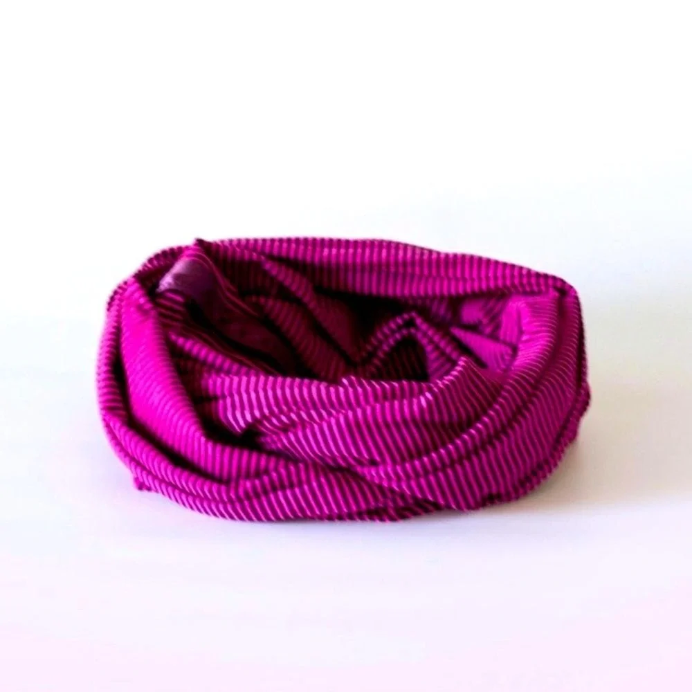 Lululemon Vinyasa Scarf Luon Light Hyper Stripe Raspberry Glo Pink Purple 466